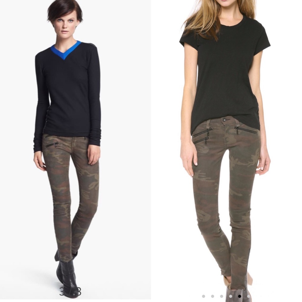 RARE! Rag & Bone Leather Camo Pants